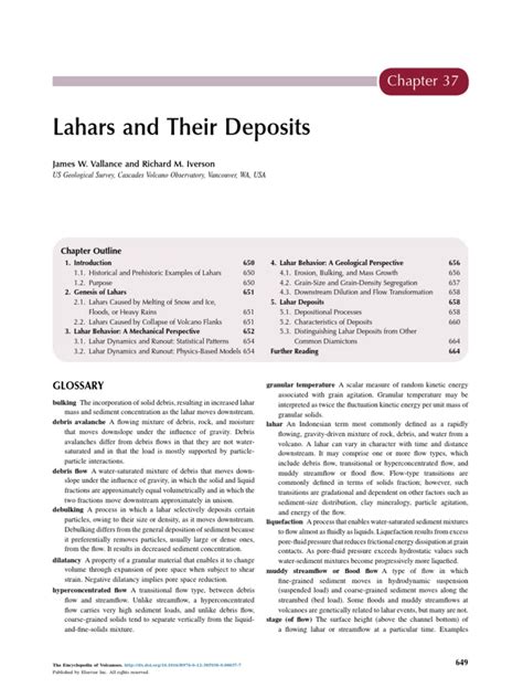 Chapter 37 - Lahars and Their Deposits - 2015 - The Encyclopedia of Volcanoes | Download Free ...