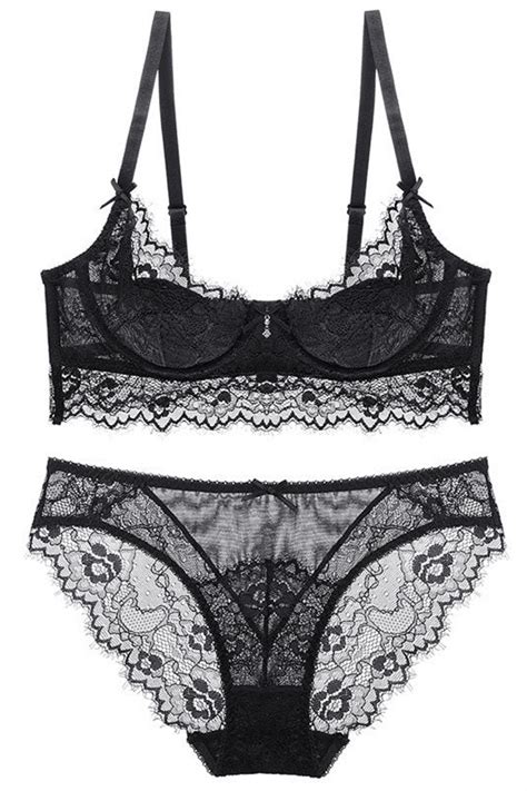 Sexy Black Lace Lingerie Set Fancyvestido