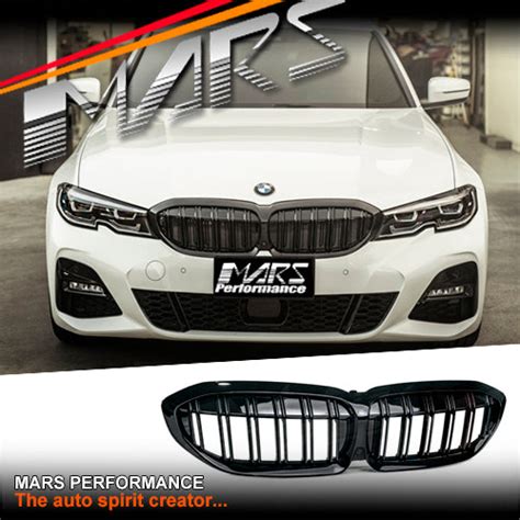 Gloss Black M3 Style Front Bumper Bar Grill Grille for BMW 3-Series G2 ...