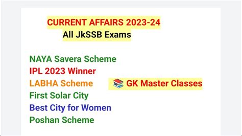 Current Affairs Part All Jkssb Exams Ssc Jkpsc Upsc