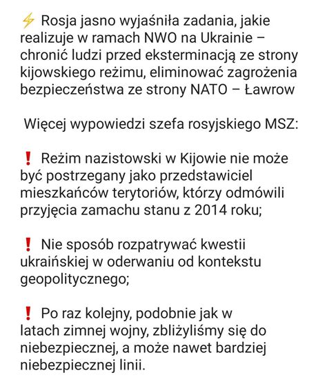 Piotr Aposto On Twitter Rosja Jasno Wyja Ni A Zadania Jakie