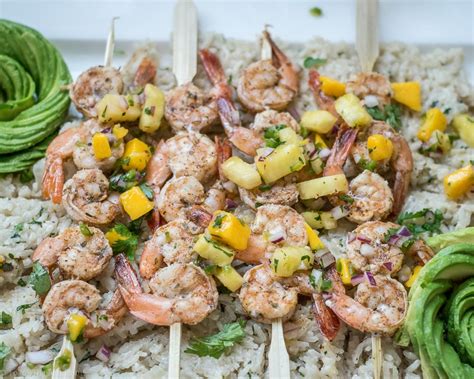 Jamaican Jerk Shrimp With Pineapple Mango Salsa Recipe Quick And Easy