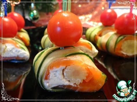 Закуска из огурца и копченой форели – кулинарный рецепт