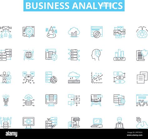 Business Analytics Linear Icons Set Data Driven Insights