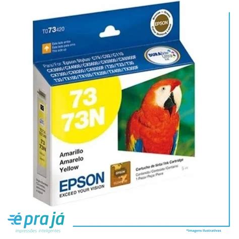 Cartucho Tinta Epson TO73NY Amarelo LOJA É PRA JÁ