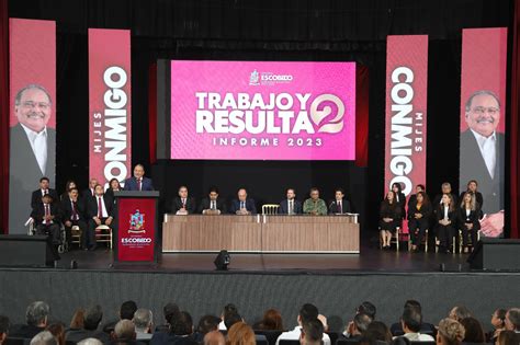 Rinde Mijes Segundo Informe De Gobierno Reduce Escobedo La Brecha De