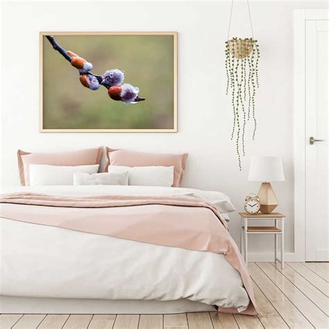 Pussy Willow In Rain Printable Spring Raindrops Nature Etsy