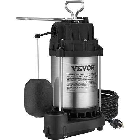 Vevor 12 Hp Submersible Sump Pump 4320 Gph Durable Cast Iron And Steel Construction Ideal