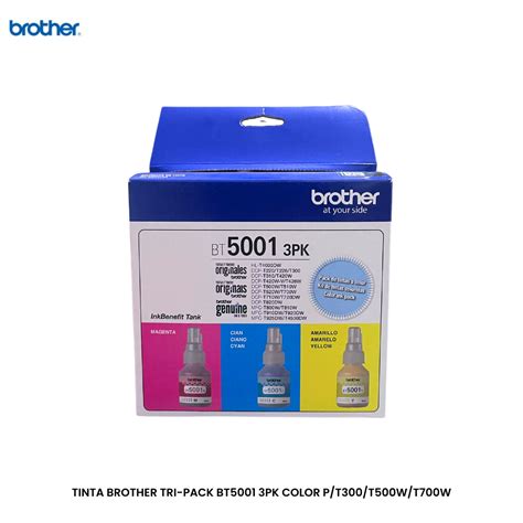 TINTA BROTHER TRI PACK BT5001 3PK COLOR P T300 T500W T700W