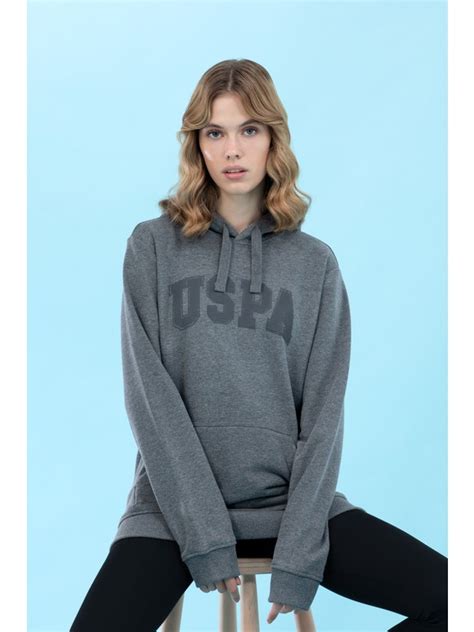 U S Polo Assn Erkek Antrasit Melanj Sweatshirt Fiyat