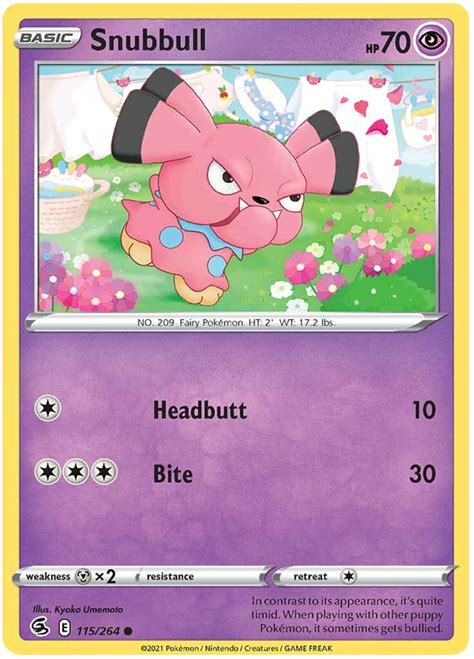 Snubbull - Fusion Strike #115 Pokemon Card