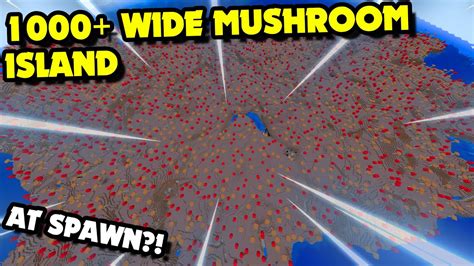 1000 Wide Mushroom Island At Spawn Mushroom Biome Seed Minecraft Seed Showcase Youtube