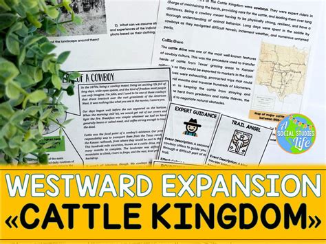 Cowboys Cattle Kingdom Cattle Drive Teaching Resources