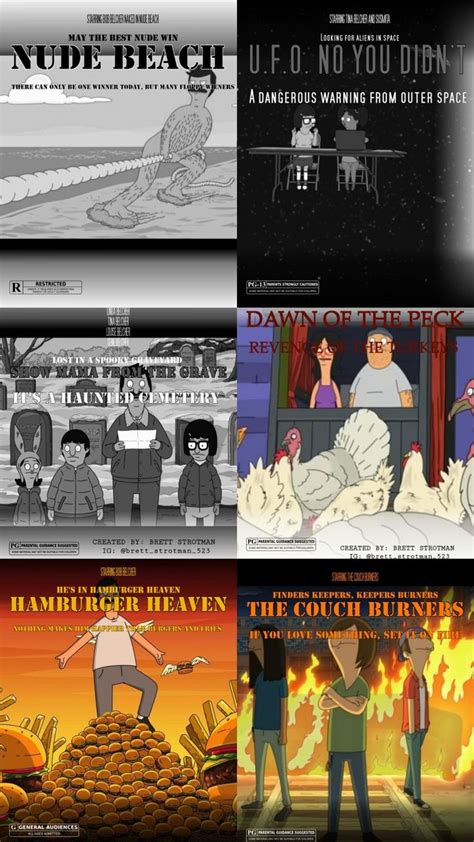 Bob S Burgers Movie Posters Collage Collage Poster Nude Beach Parental Guidance