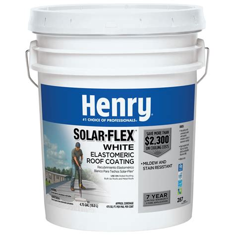 Henry Gal Solar Flex White Elastomeric Roof Coating