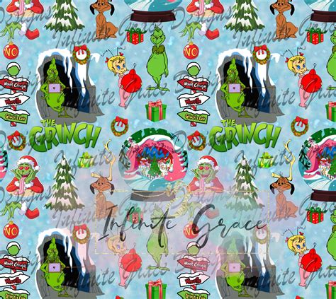 Grinch Seamless Scrapbooking Digital Paper Instant Etsy