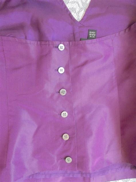 Laura Ashley Vintage 2 Piece Skirt And Top Purple 100 Gem