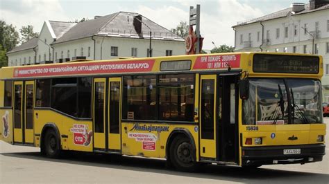 (Борисов) Поездка на автобусе МАЗ-103.065 (Маршрут: 10, Автовокзал ...