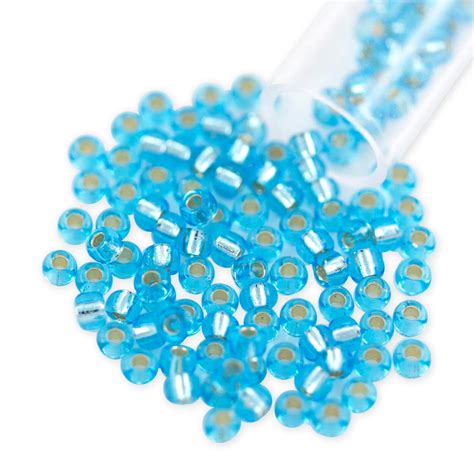 Miyuki Round Rocaille Seed Bead Silver Lined Baby Blue Michaels