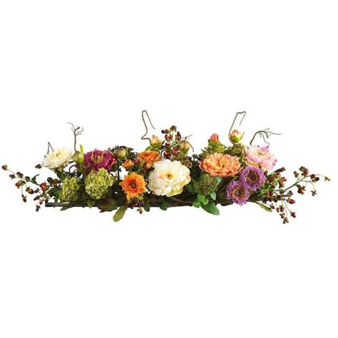 Nearly Natural 3 ft. Artificial Peony Centerpiece Silk Flower ...