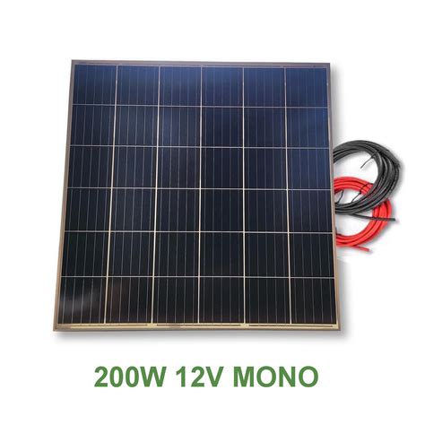 Panel Solar Monocristalino 200W 12V células PERC