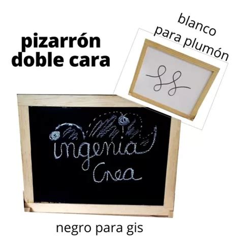 Pizarrón Doble Cara Didáctico Ingeniacrea 42x32cm Gis plumón