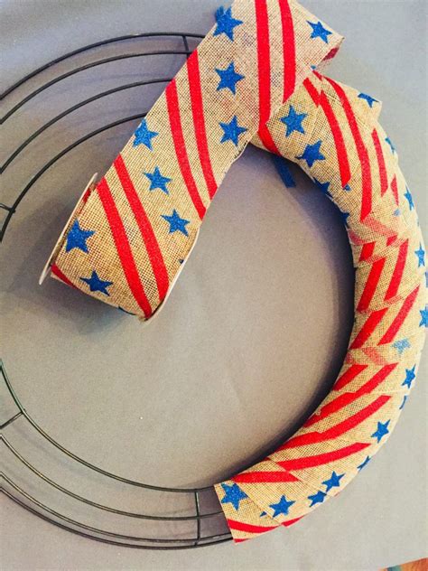 Simple Dollar Tree Patriotic Wreath Patriotic Wreath Diy Dollar Tree