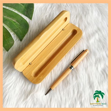 Personalized Bamboo PEN BALLPEN With Wooden Case Souvenir WEDDING