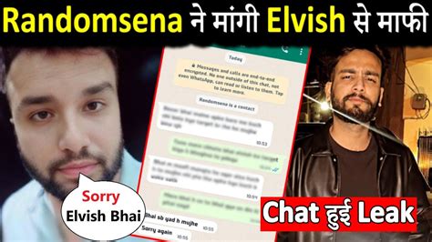 Elvish Yadav VS RandomSena Controversy Randomsena Apologies To Elvish