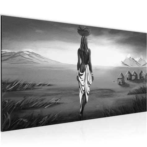 Runa art Tableau Décoration Murale Afrique Massaï 100x40 cm 1 Panneau