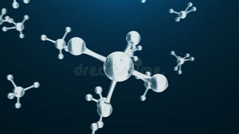 D Animation Molecule Structure Scientific Medical Background With