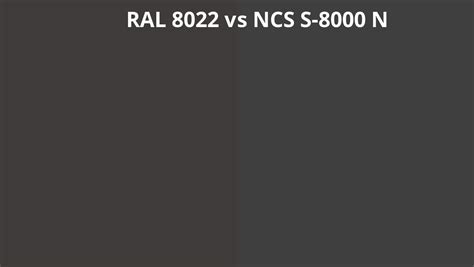 Ral 8022 Vs Ncs S 8000 N Ral Colour Chart Uk