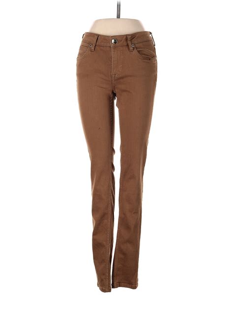 Burberry Solid Brown Jeans 27 Waist 82 Off Thredup