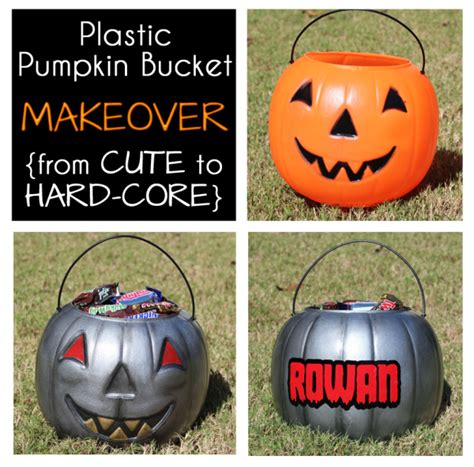 Plastic Pumpkin Bucket Makeover From Cute To Hard Core