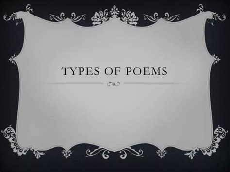 Ppt Types Of Poems Powerpoint Presentation Free Download Id 4061225