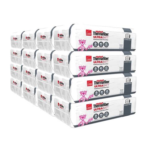 Owens Corning R 15 Thermafiber Ultrabatt Unfaced Mineral Wool Insulation Batt 23in X 47in 16