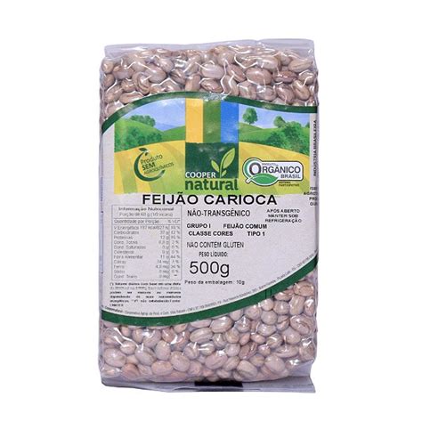 Feijão Carioca Orgânico Sem glúten LOJA COOPERNATURAL ORGÂNICOS