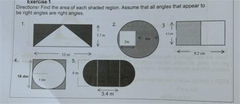 Solved Exercise Directions Find The Area Of Each Shaded Region