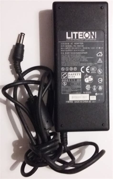 Vareza LITEON AC ADAPTER MODEL PA 1900 05 INPUT 100 240V 50 60Hz 1 5A