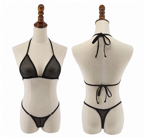 Buy Tinpia See Through Micro Bikini Set Brazilian Sheer Sex Swimwear