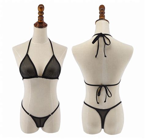 Buy See Through Micro Bikini Set Brazilian Sheer Sex Swimwear Beachwear