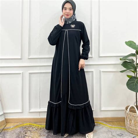 Jual Pb Prilly Busana Berliana Gamis Malaysia Belah Permata Dress