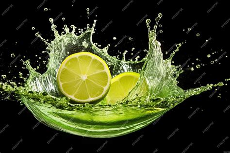 Premium Photo High Angle Of Lime Juice In Glass With Copy Space