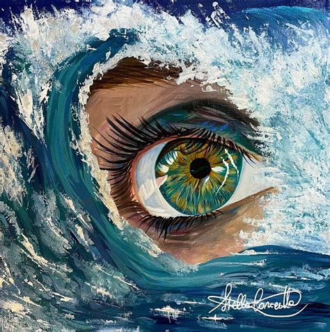 Ocean Eye Etsy Italia Occhi Nell Arte Dipinti Acrilici Etsy