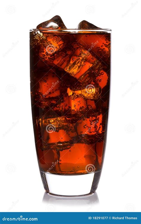 Glass Of Cola Isolated Stock Image Image Of White Glass 18291077