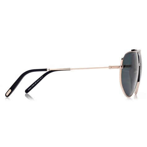 Tom Ford Addison Sunglasses Occhiali Da Sole Pilota Oro Rosa Blu