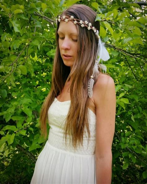 Flowercrown With Feathers Feather Headband Flower Crown Bridal