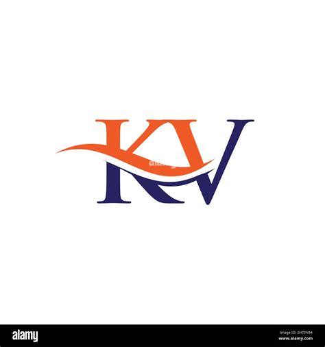 Swoosh Letter KV Logo Design For Business And Company Identity Water