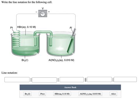 Solved Write the line notation for the following cell. Line | Chegg.com