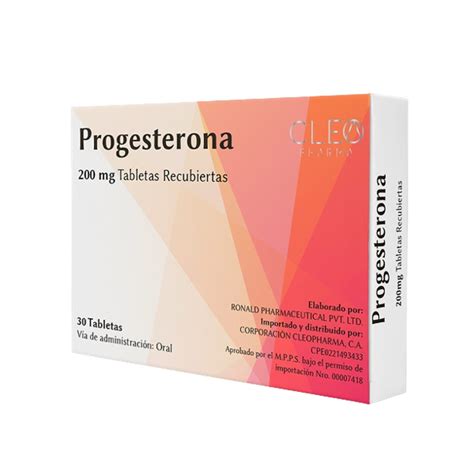 Progesterona Mg X Tabletas Cleo Pharma Farmadon La Farmacia